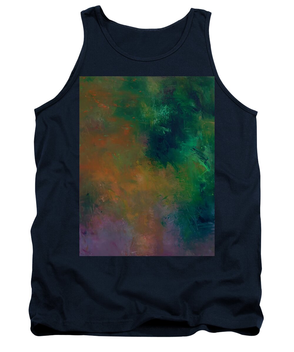 Textures Tank Top featuring the painting Twilite by Ron Halfant