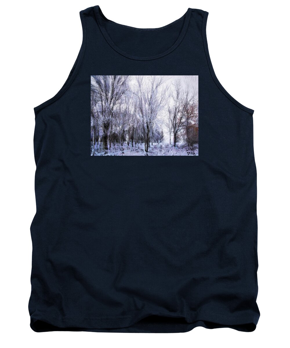 Winter Tank Top featuring the painting Winter Lace by Diane Chandler