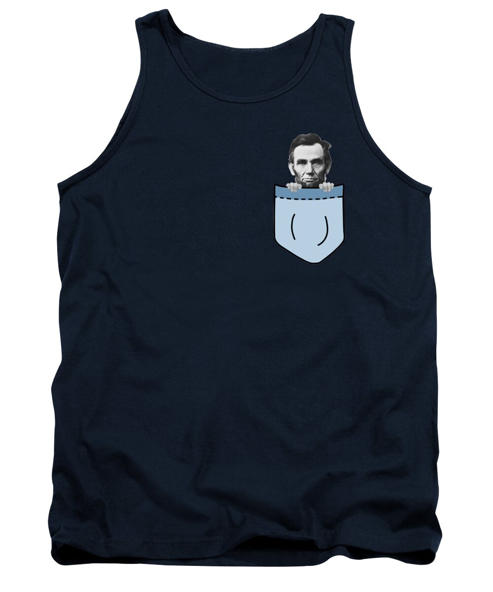 Usa Tank Top featuring the digital art Abraham Lincoln In my Chest Pocket by Filip Schpindel