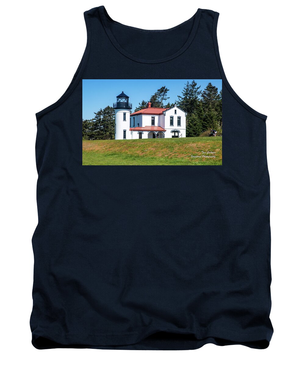 Admiralty Head Lighthouse Tank Top featuring the photograph Admiralty Head Lighthouse by Tom Cochran