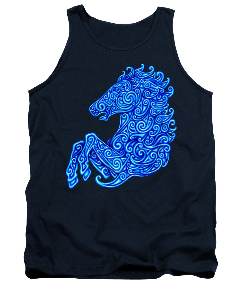 Horse Tank Top featuring the painting Celtic Horse by Rebecca Wang