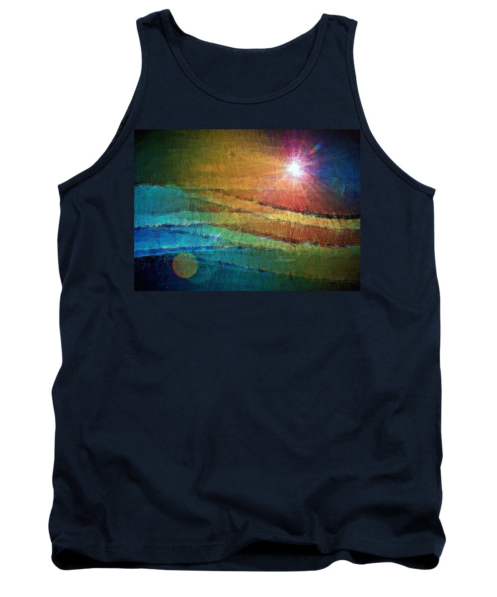 Lighthouse Tank Top featuring the digital art Beacon of Hope by David Manlove