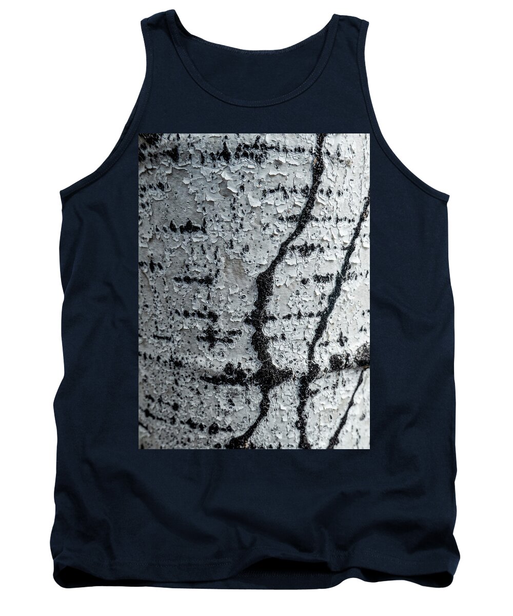 Bark Tank Top featuring the photograph Birch Bark Abstract by Phil And Karen Rispin