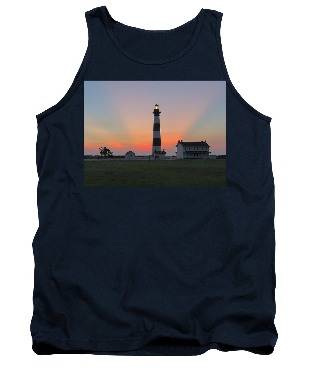 Lighthouse Tank Top featuring the photograph Bodie Island by Barbara Ann Bell