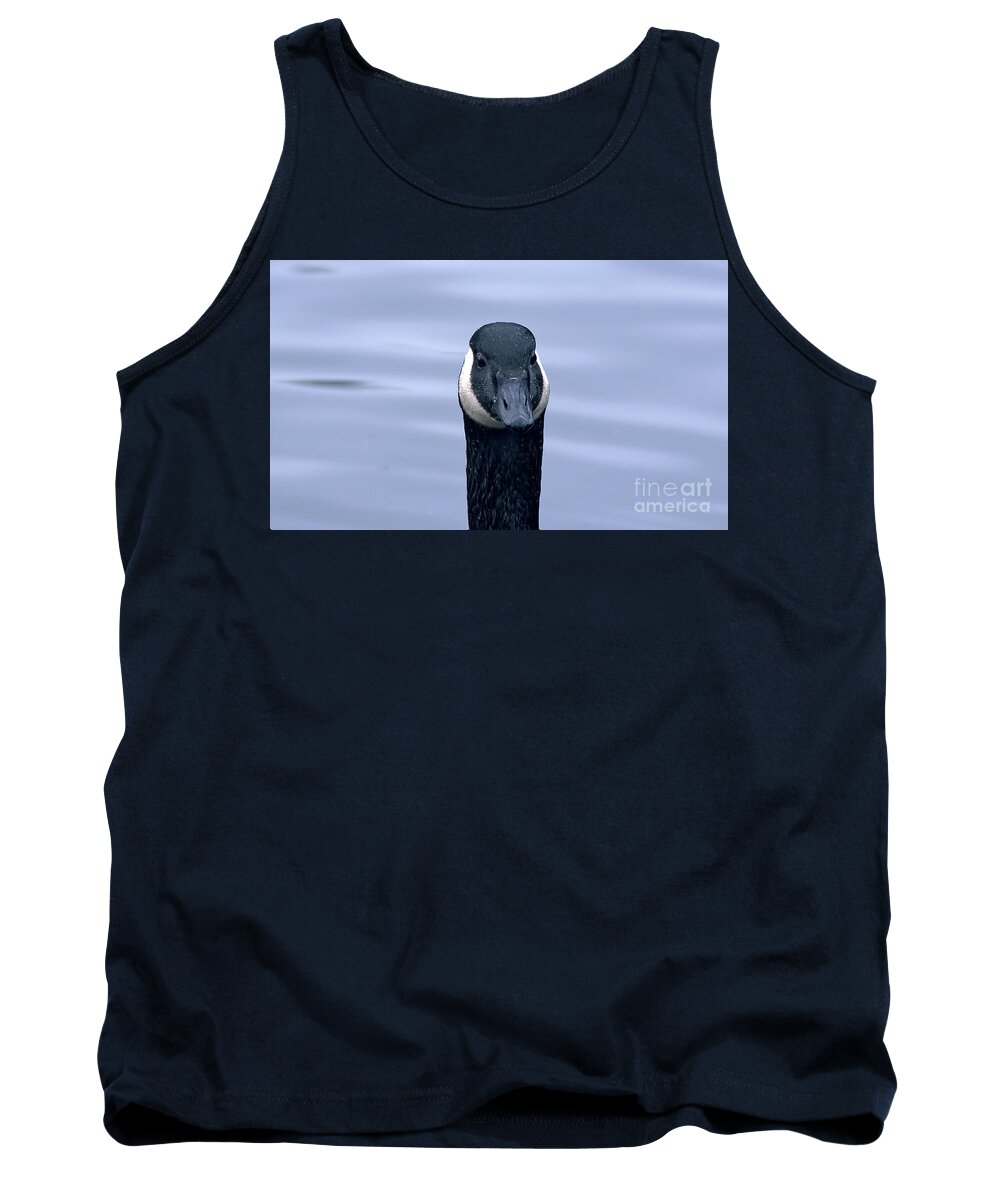 Affinity Photo Tank Top featuring the photograph Canada goose head shot by Pics By Tony