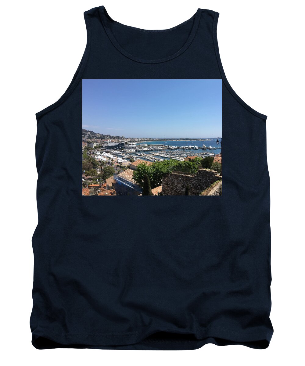 Cannes Tank Top featuring the pyrography Cannes du Suquet by Medge Jaspan
