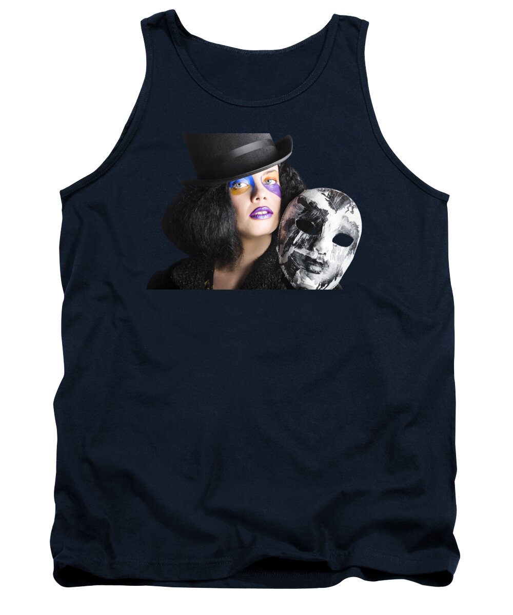 Carnival Tank Top featuring the photograph Chic lady carnival mask by Jorgo Photography