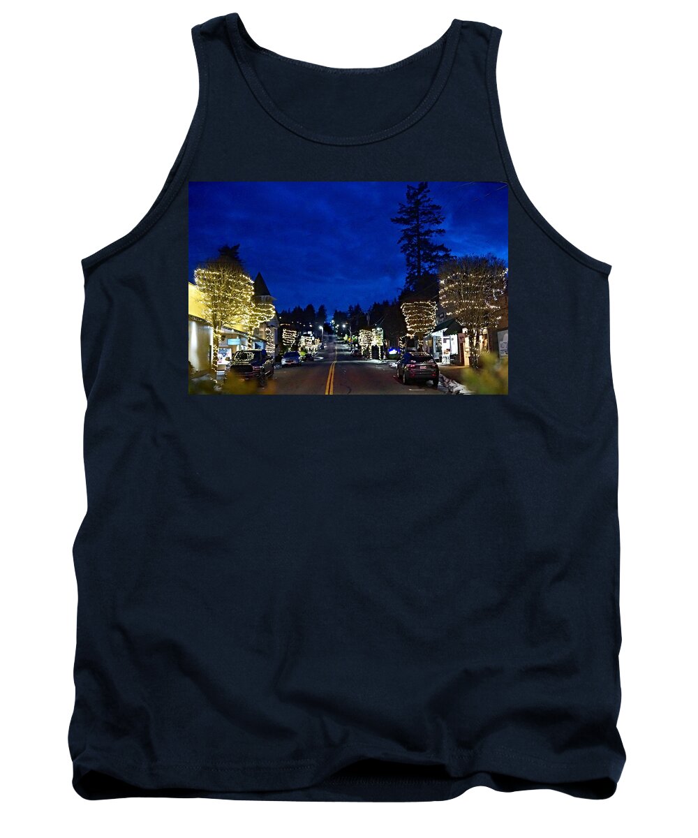 Silhouettes Tank Top featuring the photograph Christmas Lights by Bill TALICH