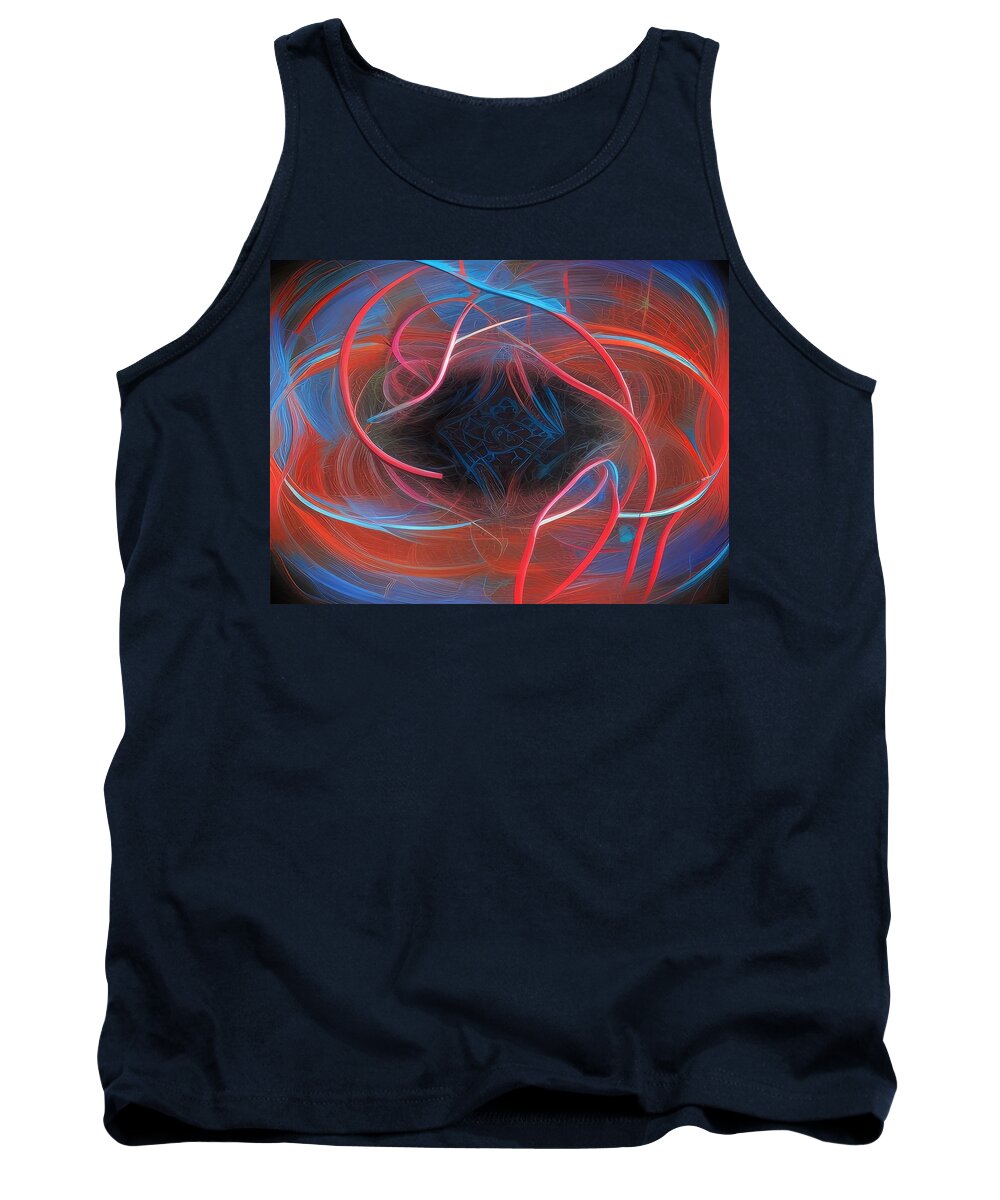 Abstract Ai Tank Top featuring the digital art Circulation by Fred Moore