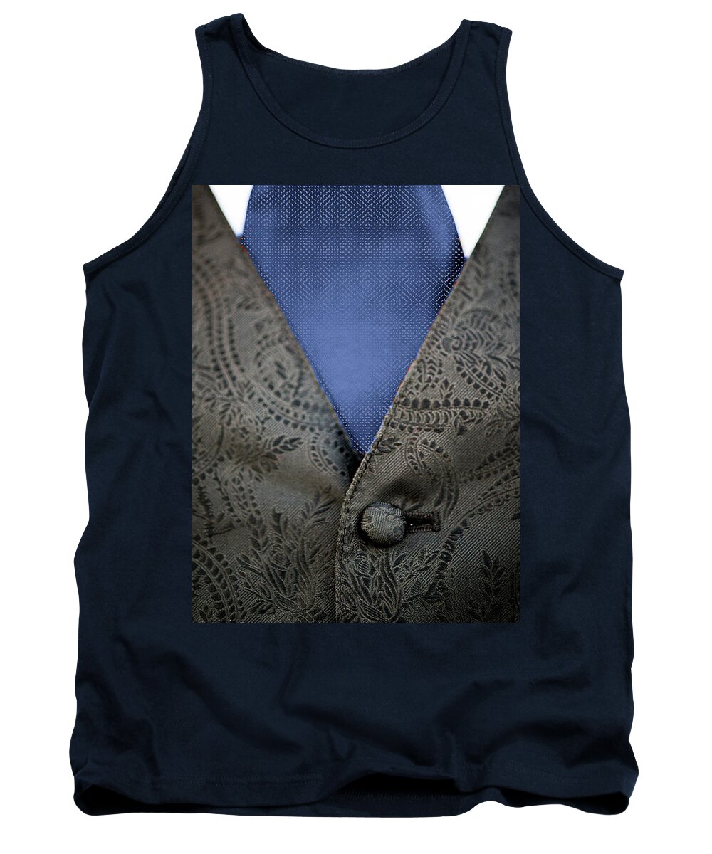 Tie Tank Top featuring the digital art Dad'a Tie by Moira Law