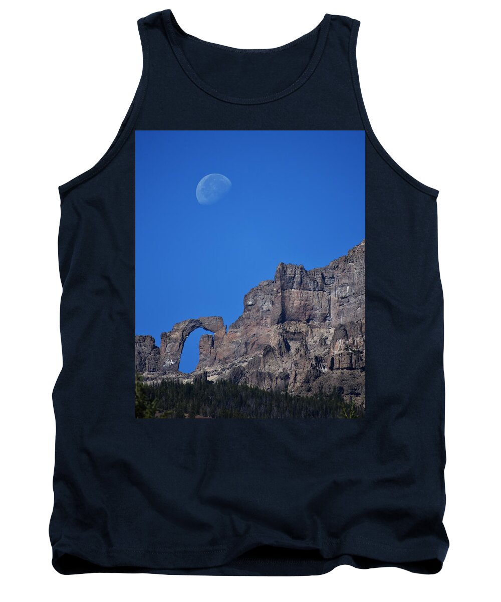 Western Art Tank Top featuring the photograph Eagle and Halfmoon by Alden White Ballard