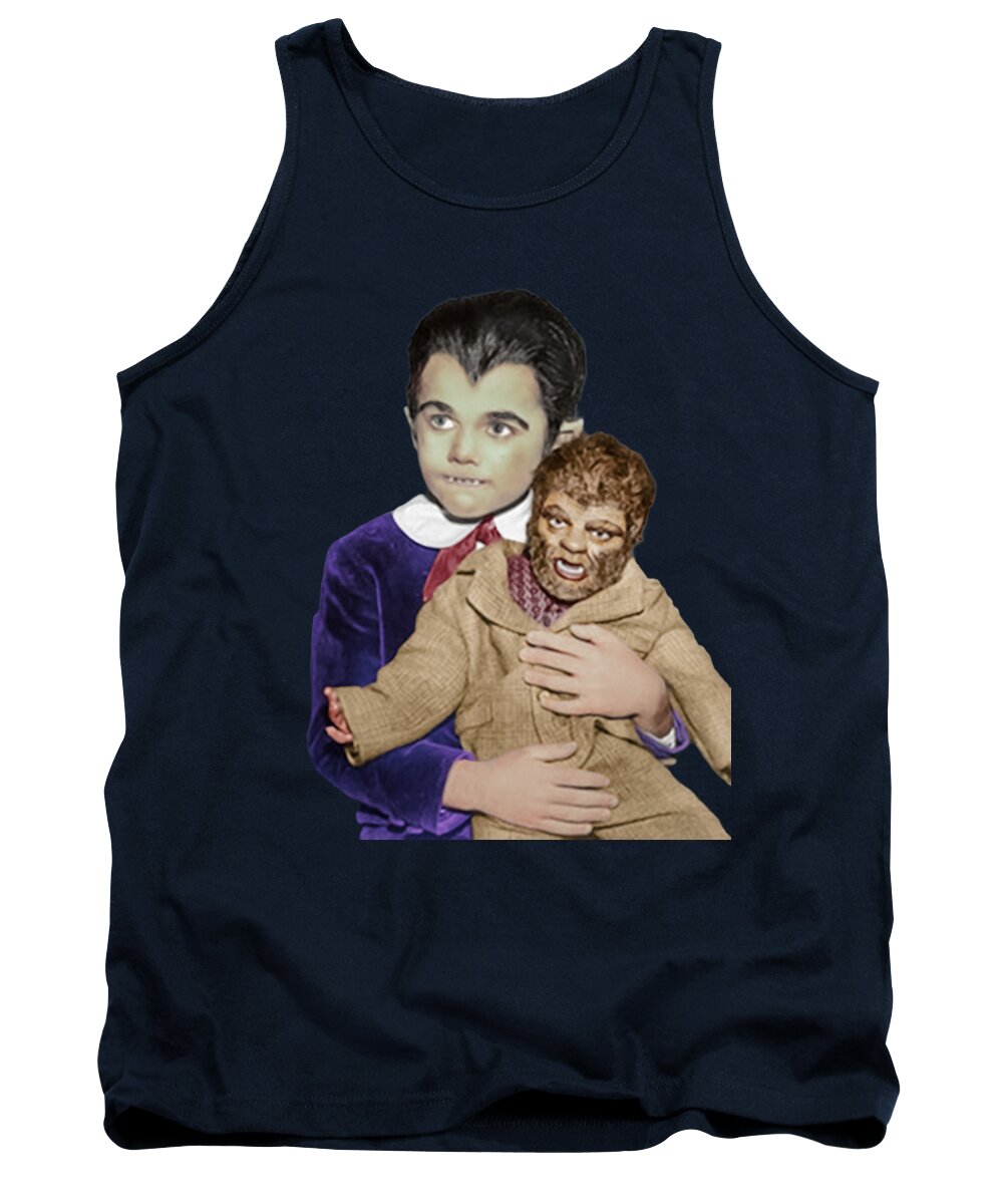 Eddie Munster Tank Top featuring the photograph Eddie Munster and his werewolf by Franchi Torres
