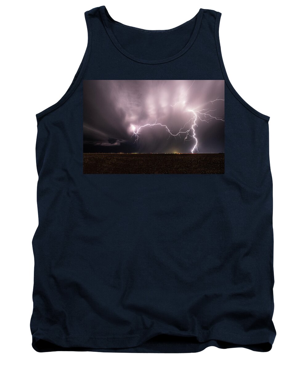 Lightning Tank Top featuring the photograph Electric Reach by Marcus Hustedde