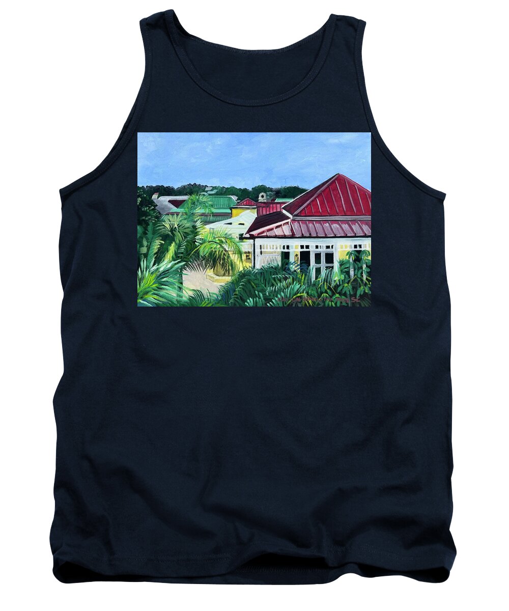  Tank Top featuring the painting From my bedroom window by Clayton Singleton