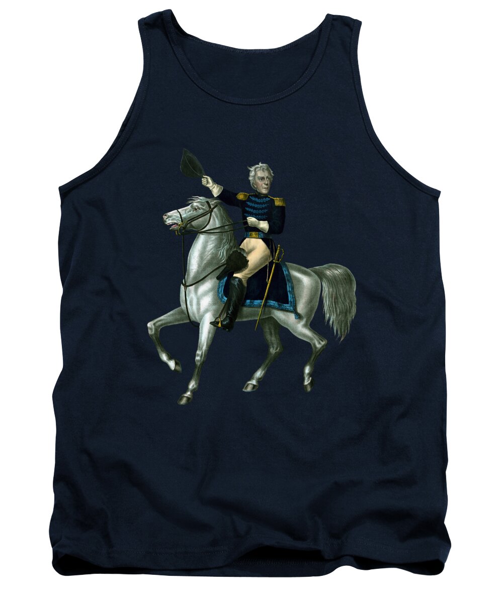Andrew Jackson Tank Top featuring the painting General Andrew Jackson On Horseback by War Is Hell Store