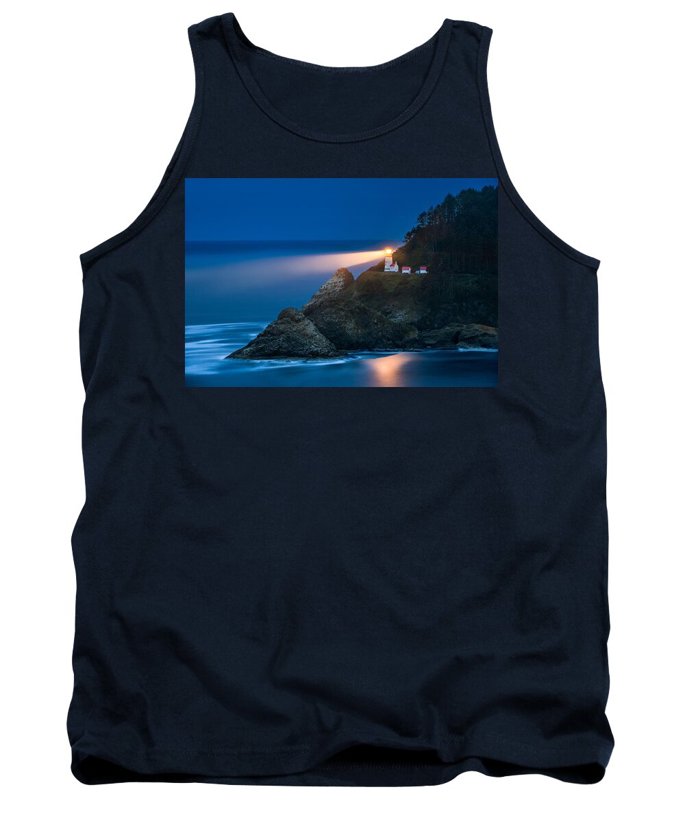 Heceta Head Lighthouse Tank Top featuring the photograph Heceta Head Lighthouse by Peter Boehringer