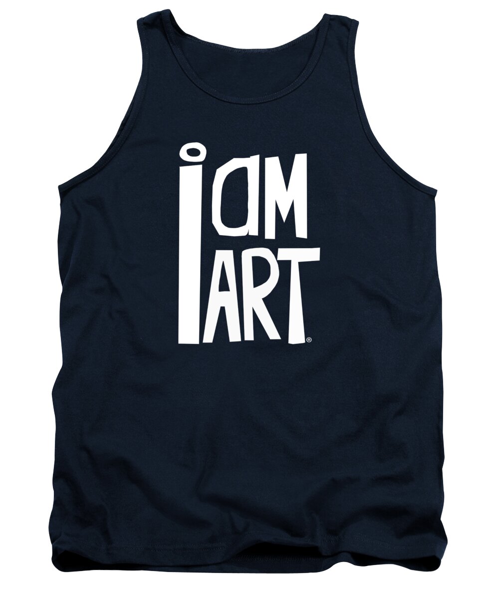 Art Tank Top featuring the mixed media I Am Art Papercut White And Black- Art by Linda Woods by Linda Woods