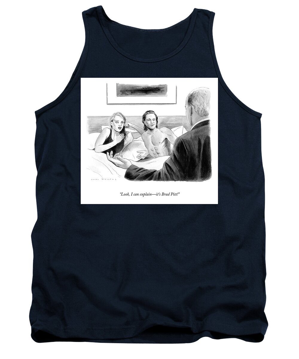 Look Tank Top featuring the drawing I Can Explain by Karl Stevens