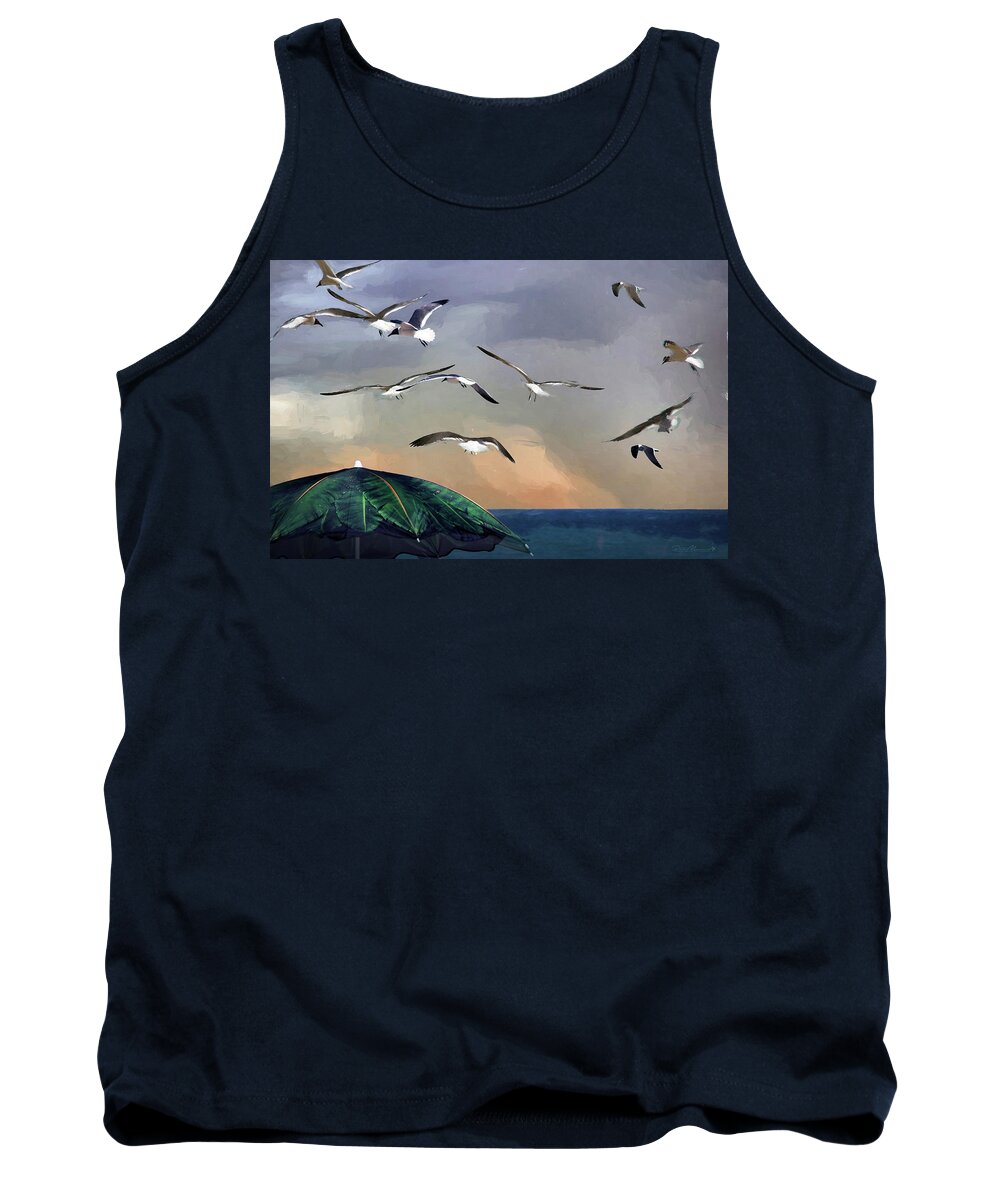 Beach Scene Tank Top featuring the photograph Just Another Day At The Beach by Phil Mancuso