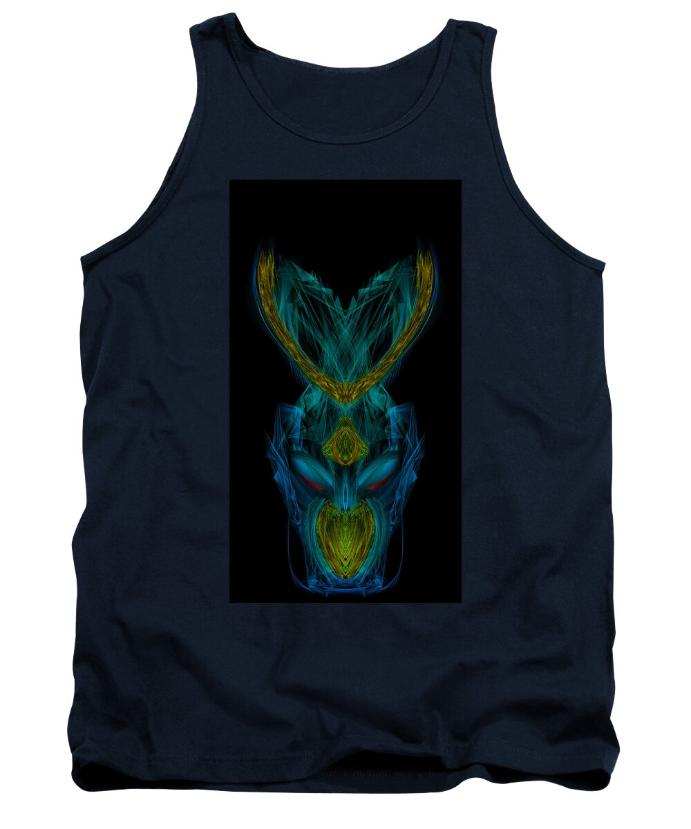 Kosmic Kreation Warriors Are A Unique Race Of Interdimensional Beings That Have Come To Earth To Help Humanity In Its Spiritual Evolution. They Are Known To Be Powerful Spiritual Warriors Who Use Their Energy And Power To Protect And Serve The Light Of The Universe. They Are Also Known As The Guardians Of The Universe And Are Often Seen As The Protectors Of Mother Earth. Tank Top featuring the digital art Kosmic Kreation Warrior by Michael Canteen