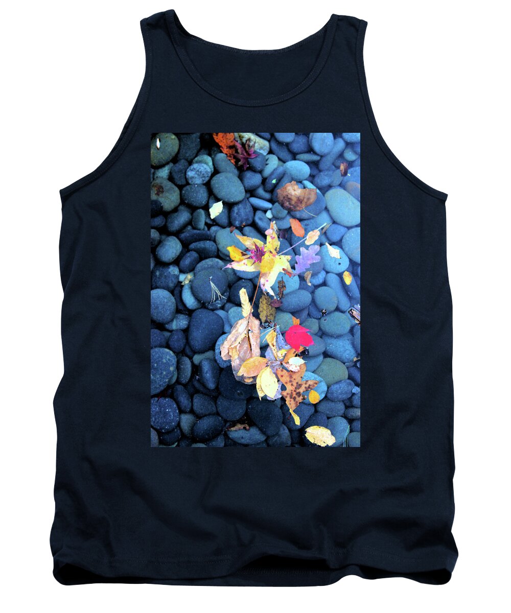 Stones Tank Top featuring the photograph Leaves and Stones 0928 by Carolyn Stagger Cokley