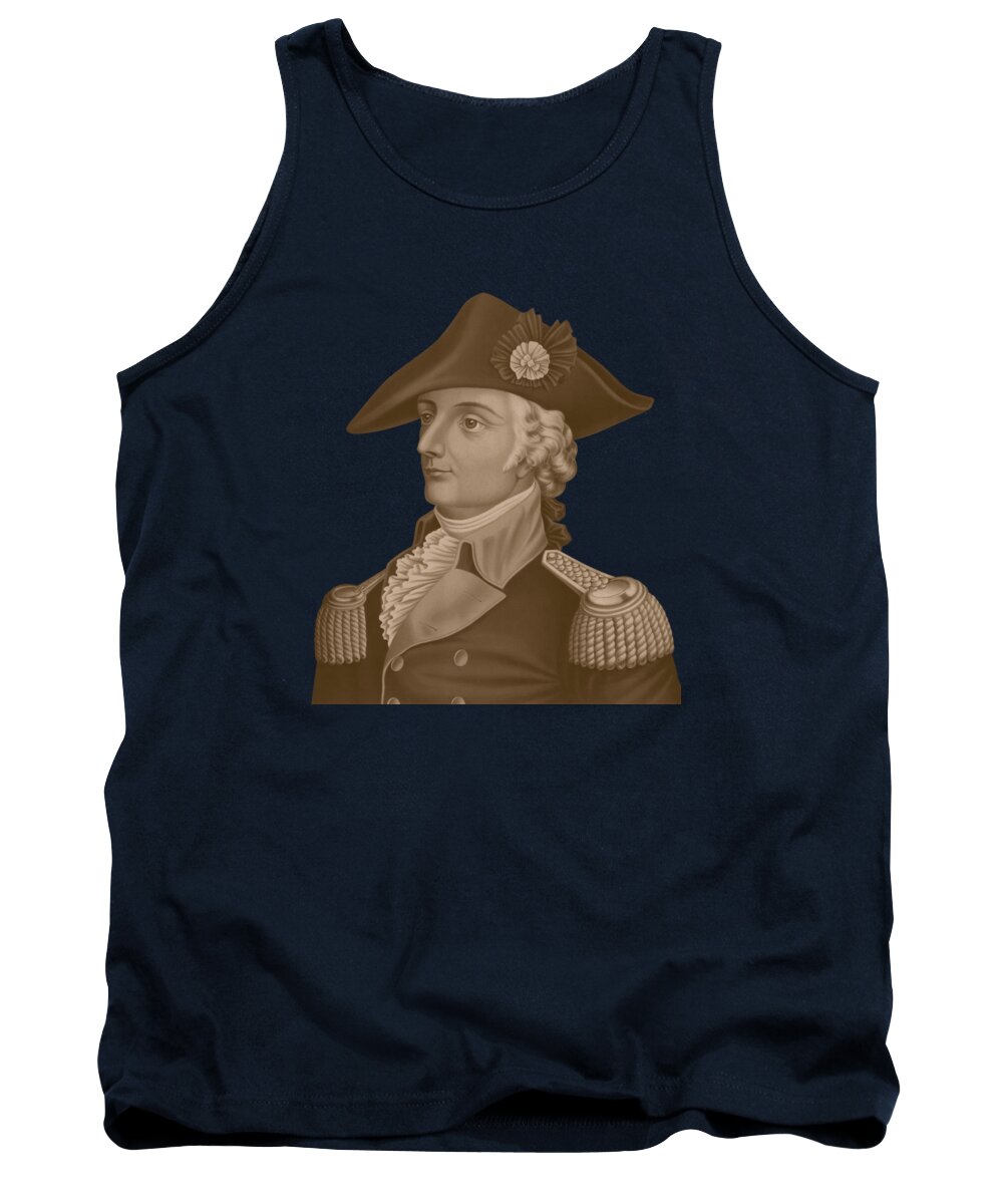 Revolutionary War Tank Top featuring the mixed media Mad Anthony Wayne by War Is Hell Store