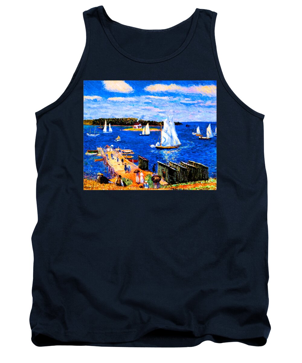 Glackens Tank Top featuring the painting Mahone Bay 1911 by William James Glackens