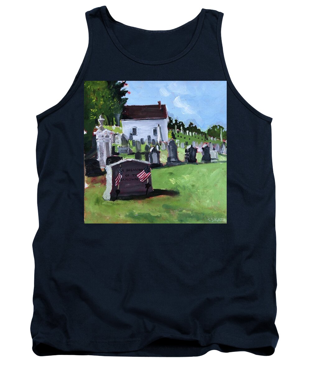 Unknown Soldier Tank Top featuring the painting Memorial Day by Cyndie Katz