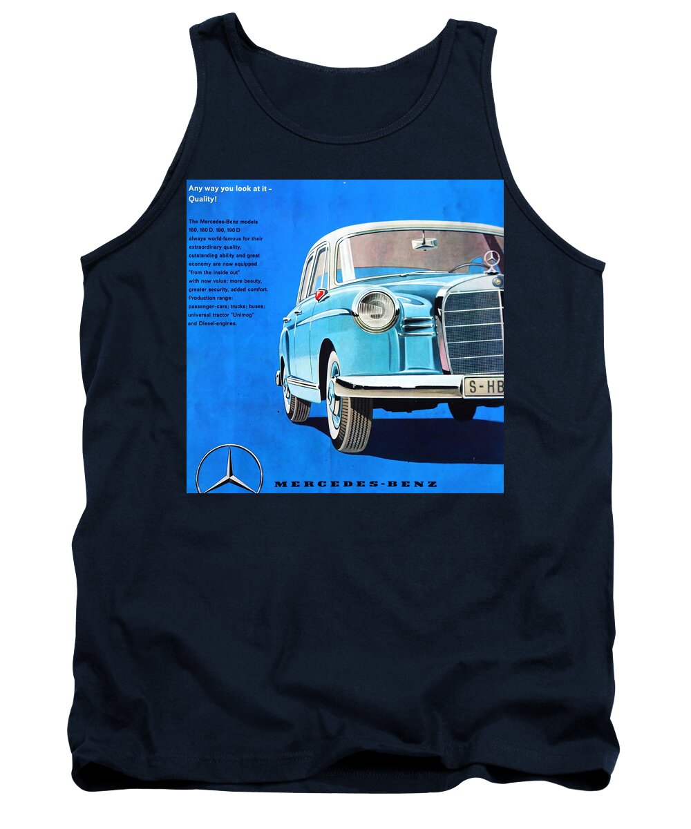 Mercedes Tank Top featuring the photograph Mercedes 190 by Imagery-at- Work