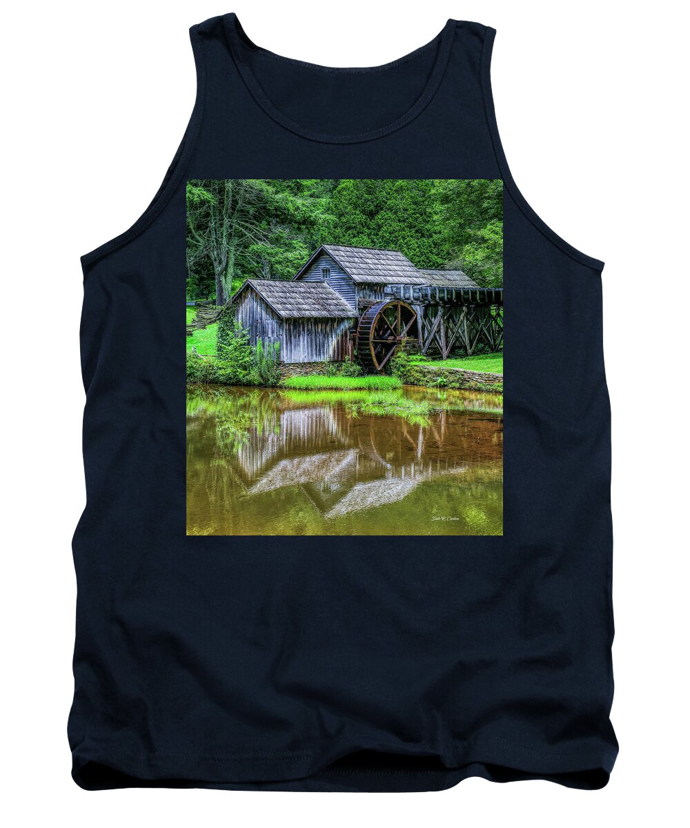 Blue Ridge Parkway Tank Top featuring the photograph Mill Mirror by Dale R Carlson