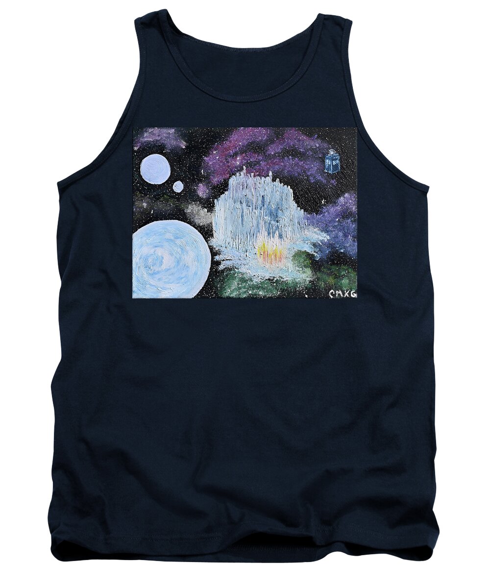 Christina Knight Tank Top featuring the painting My Tardis at Starfall by Christina Knight