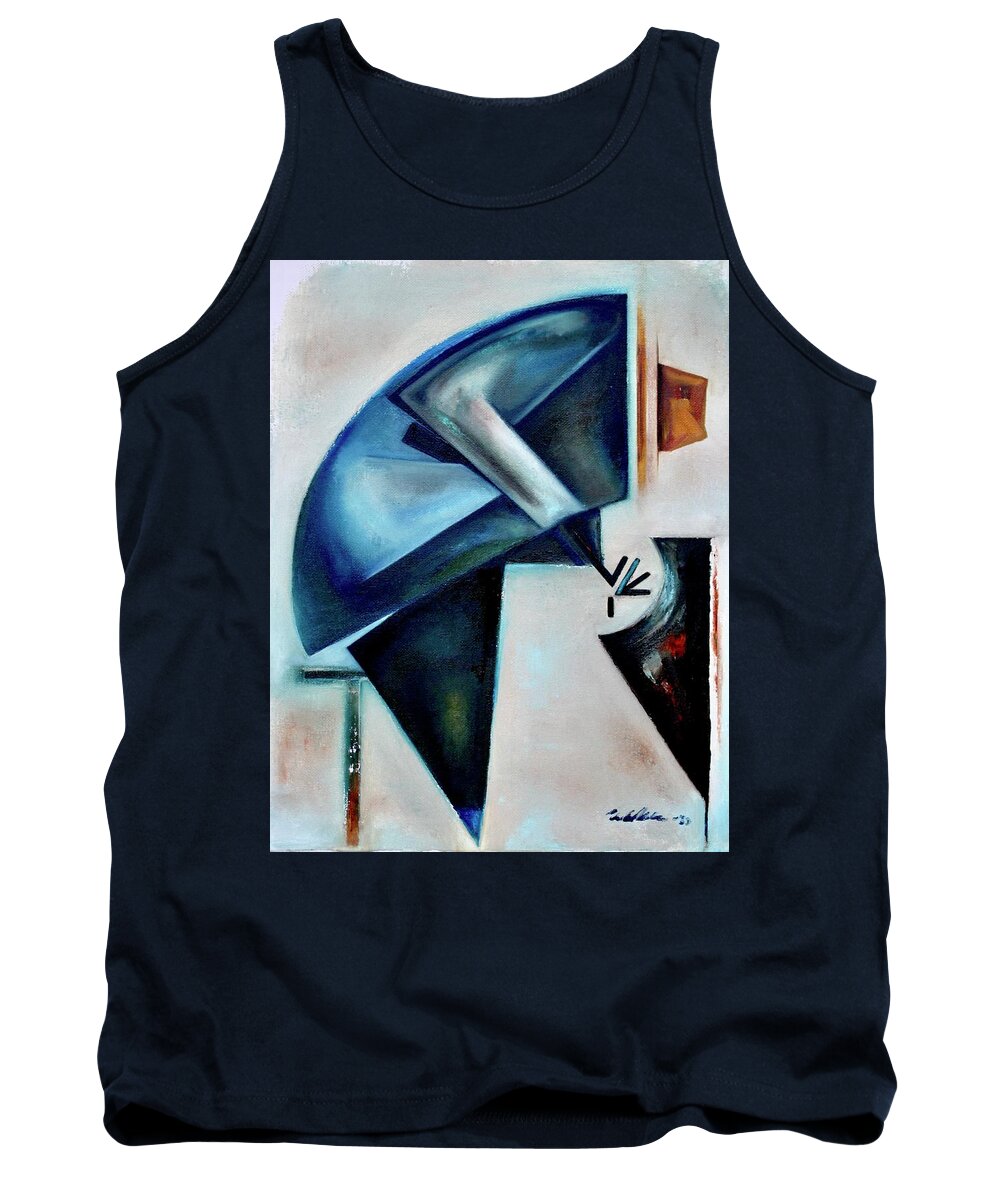 Jazz Tank Top featuring the painting Oblique / Fulcrum by Martel Chapman