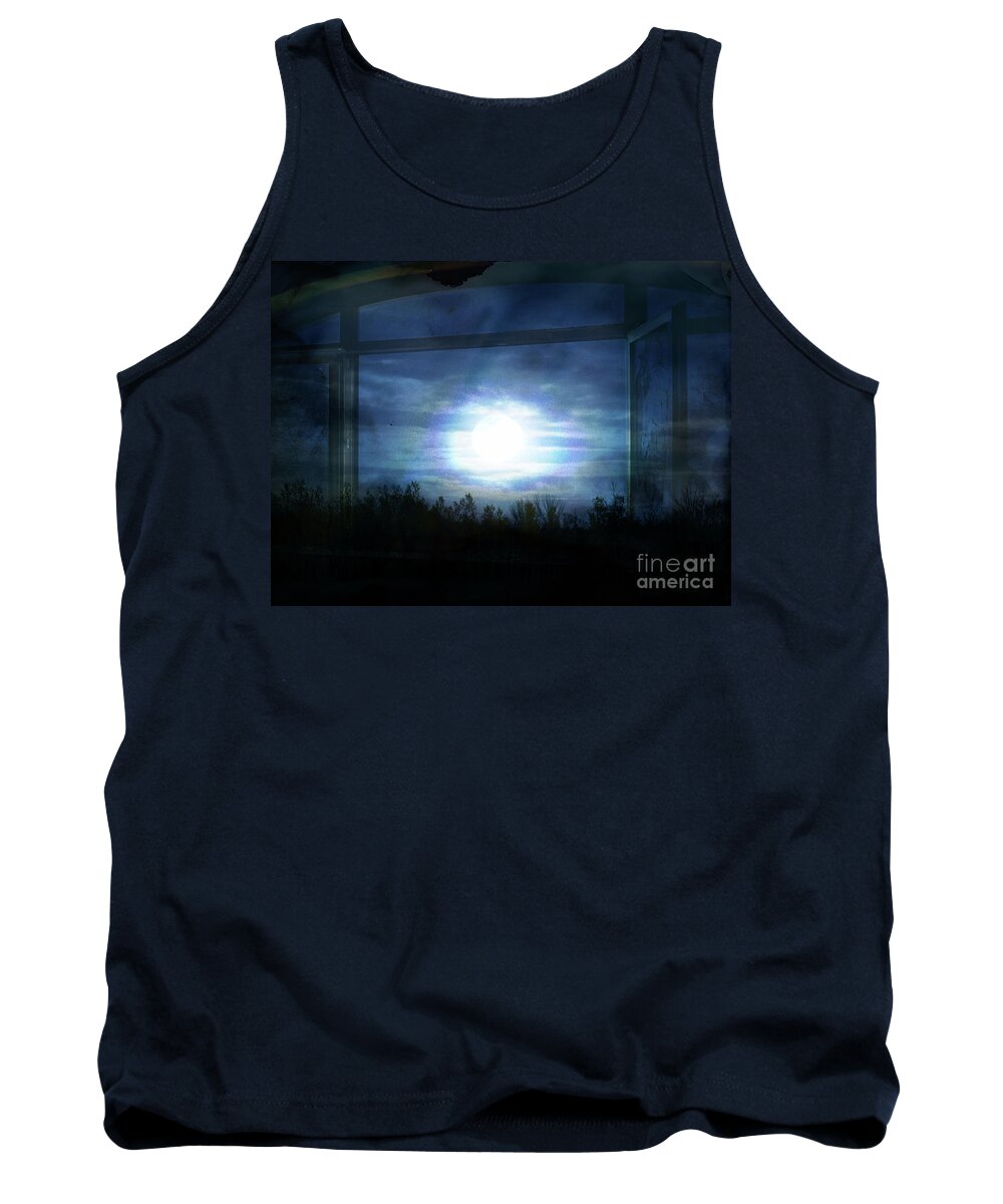 Full Moon Tank Top featuring the digital art Once Upon a Moonlit Night by Mimulux Patricia No