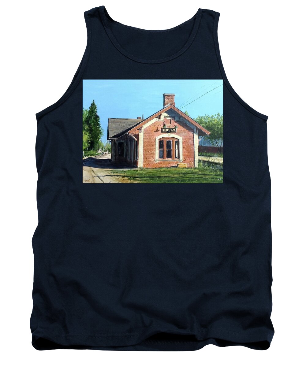 Depot Tank Top featuring the painting Our Time by William Brody