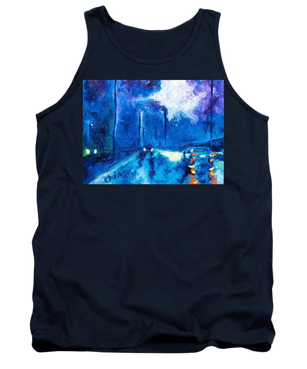 Cars Tank Top featuring the painting Prussian by Chiara Magni