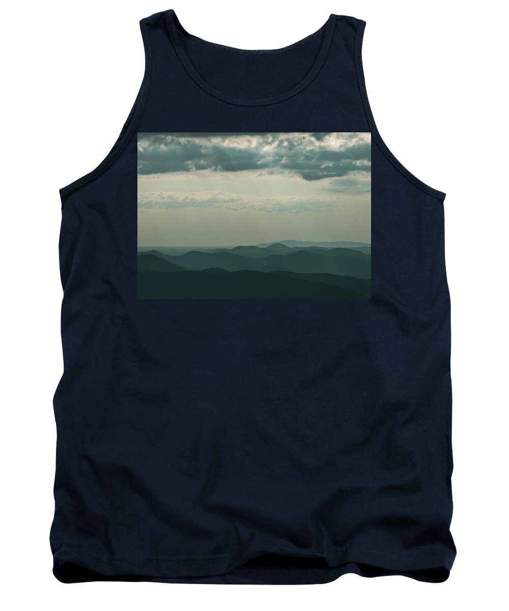 Mountain Tank Top featuring the photograph Rays over the Blue Ridge by Go and Flow Photos
