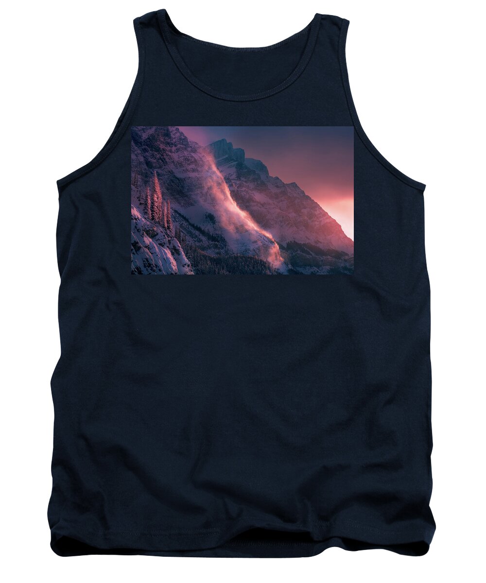 Winter Tank Top featuring the photograph Rolling Snow by Henry w Liu