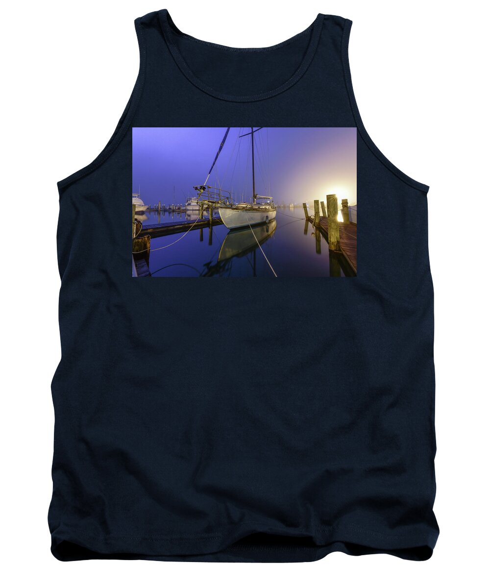 Sailboat Tank Top featuring the photograph Sailboat Blues by Christopher Rice