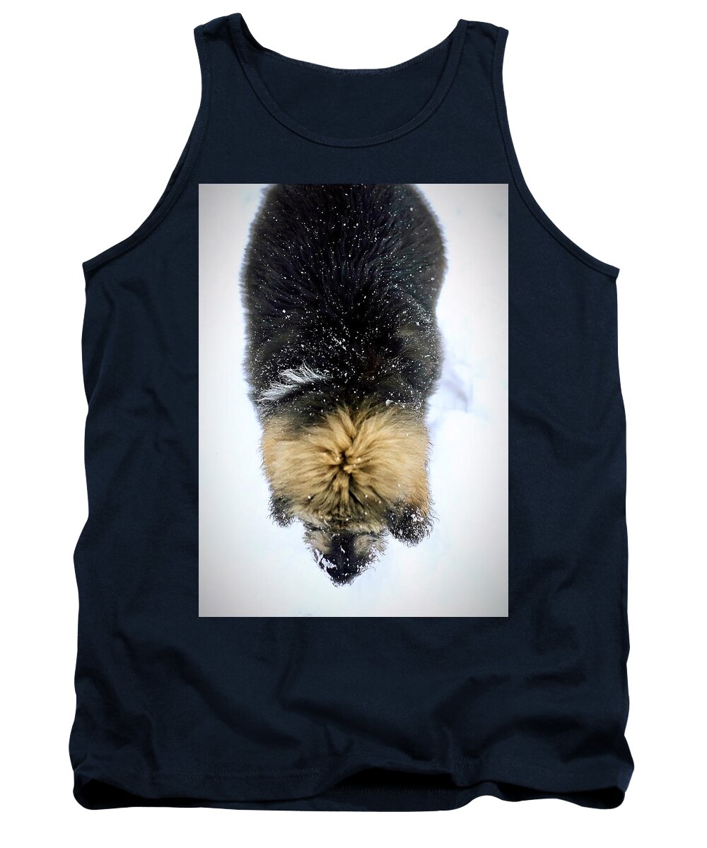 Dog Tank Top featuring the photograph Snow Day by Carol Jorgensen