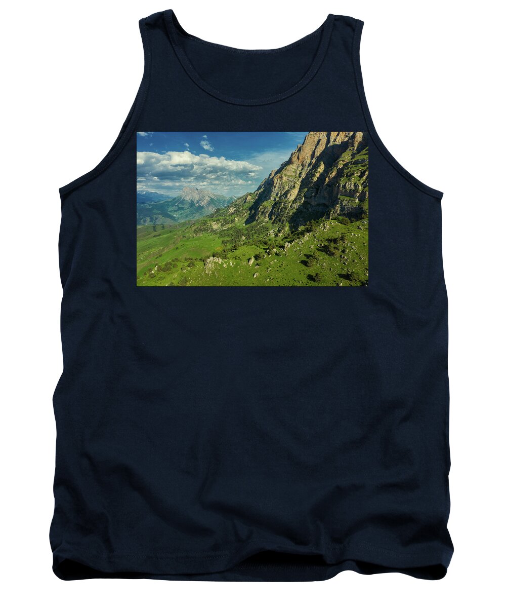 Mountain Tank Top featuring the photograph Summer landscape in Caucasus Mountains by Mikhail Kokhanchikov