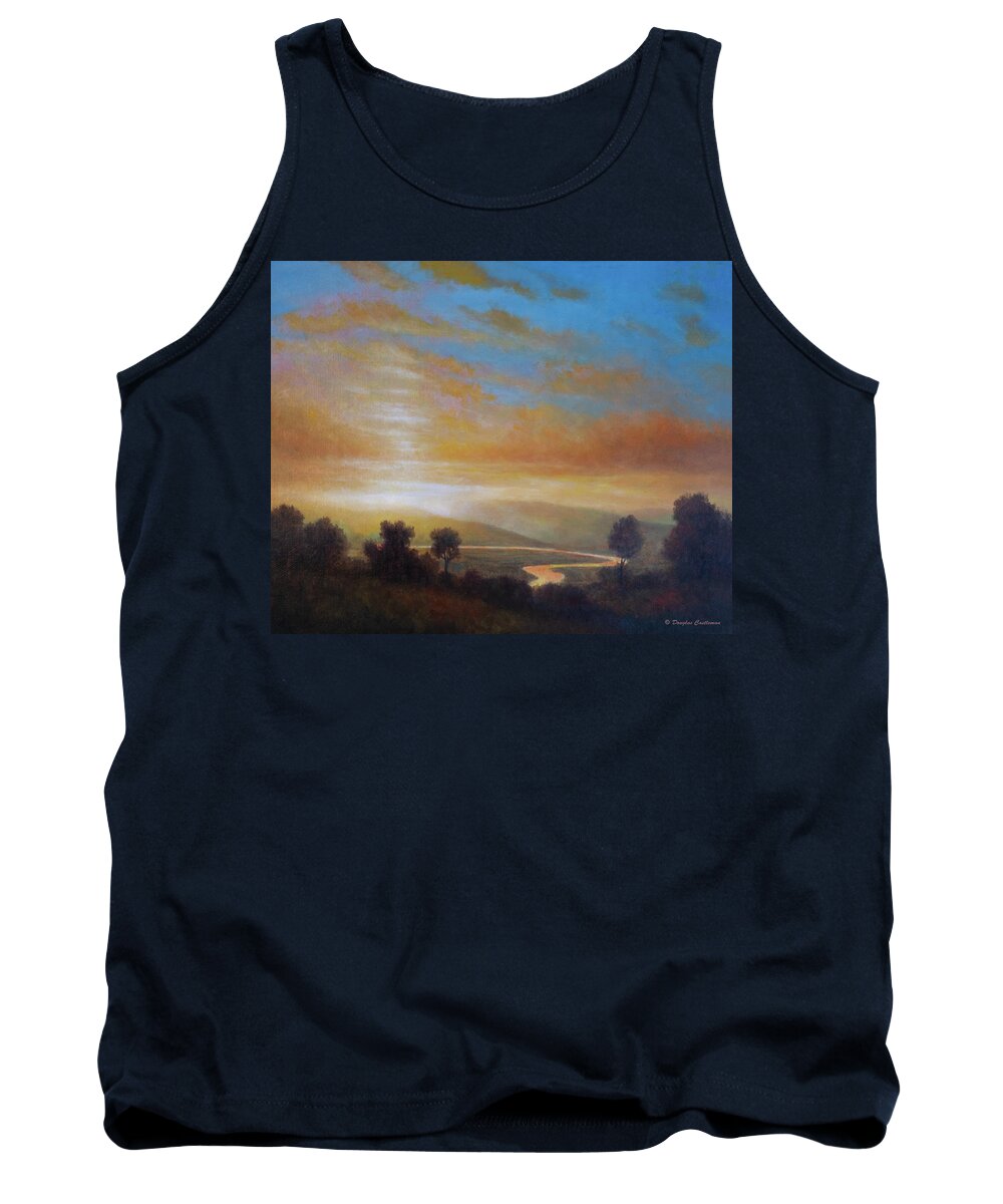 Landscape Tank Top featuring the painting Sunset Vista by Douglas Castleman