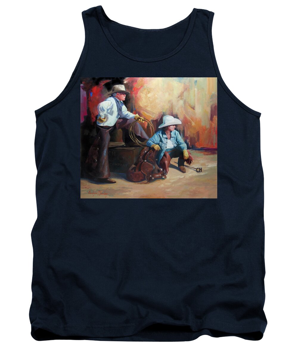 Western Art Tank Top featuring the painting Two of a Kind by Carolyne Hawley