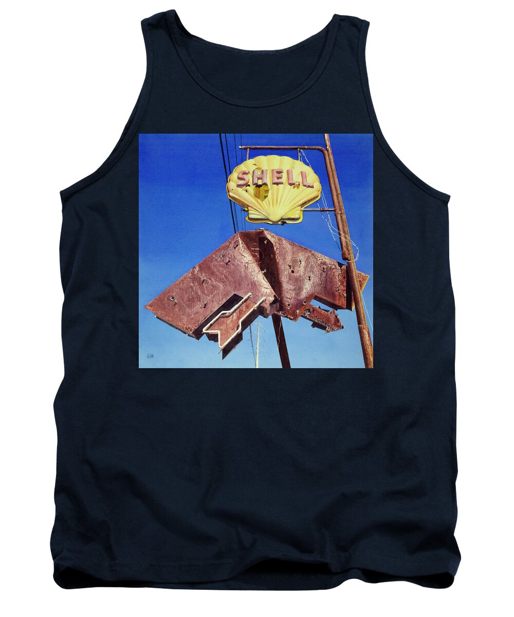 Watercolor Tank Top featuring the painting Whatever Happened to Langston's Cafe? by Lisa Tennant
