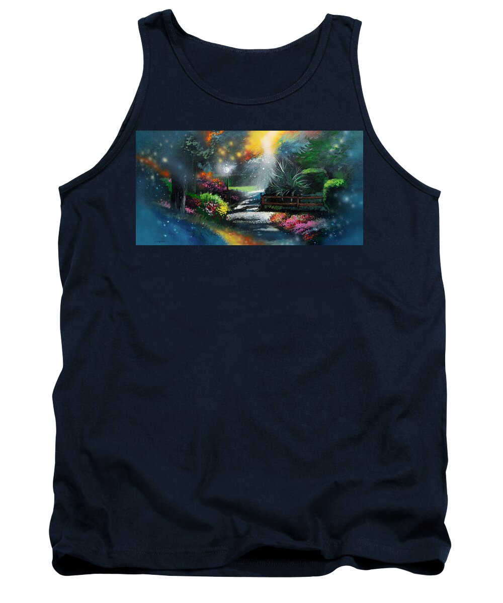Landscape Tank Top featuring the painting When Heaven Touches Earth by Pat Wagner