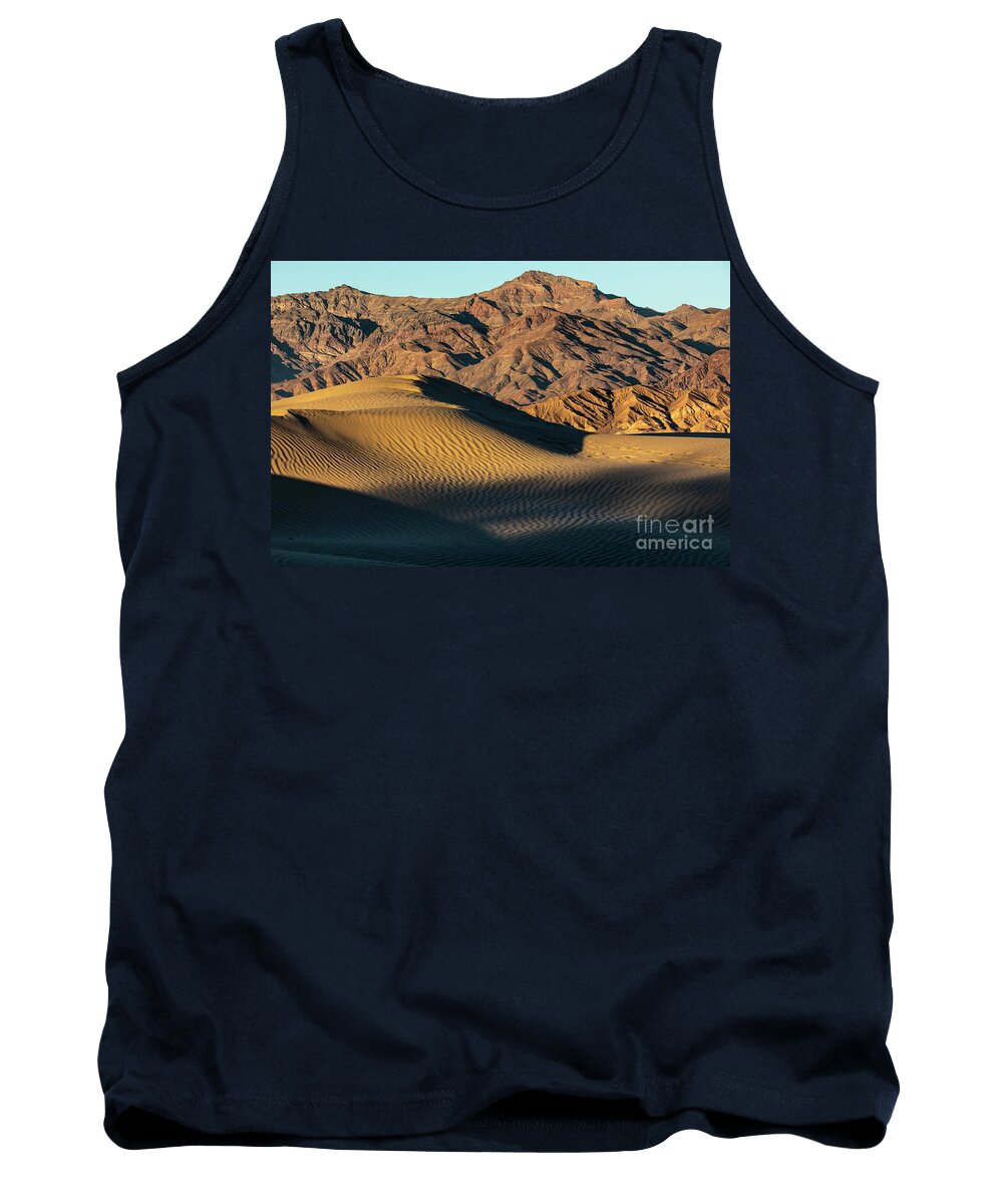 Death Valley Tank Top featuring the photograph Where the Mountains Meet the Sand by Erin Marie Davis