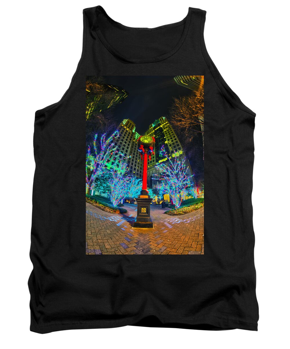 1st Tank Top featuring the photograph Nightlife Around Charlotte During Christmas by Alex Grichenko