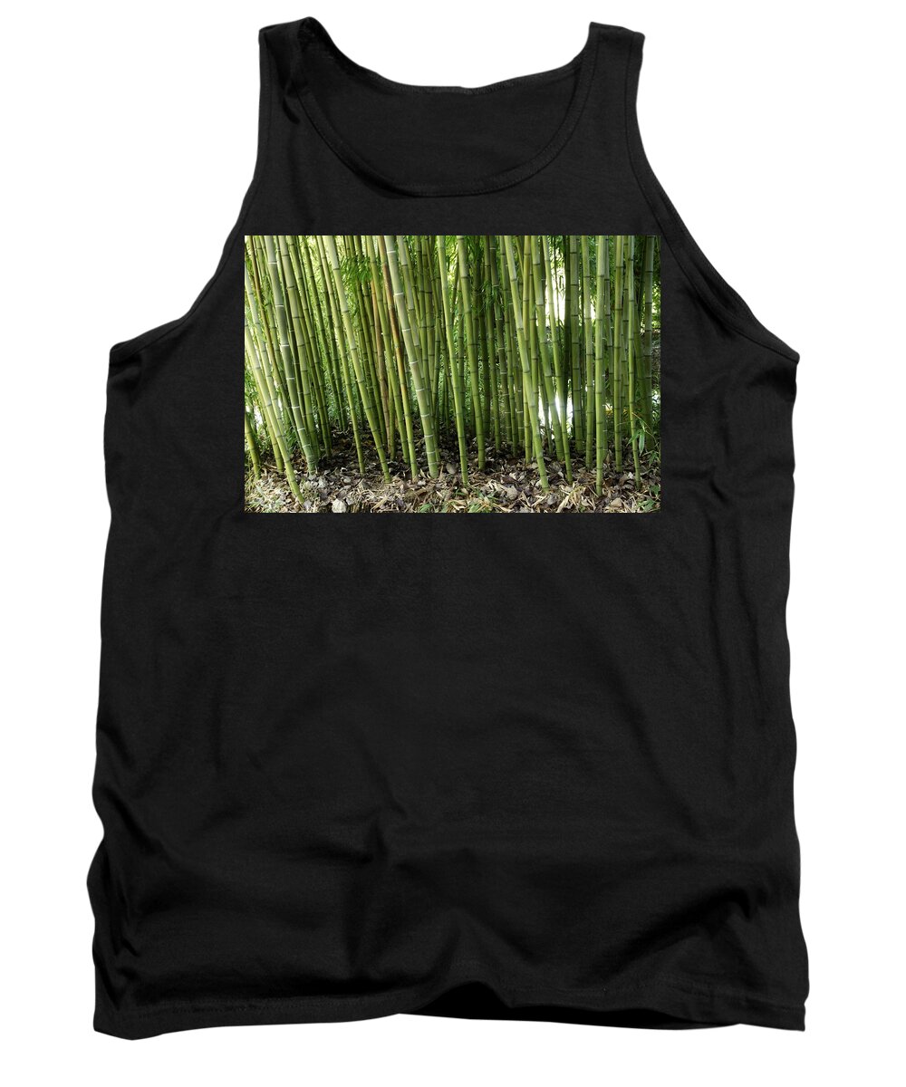 Forest Tank Top featuring the photograph Bamboo #1 by Les Cunliffe
