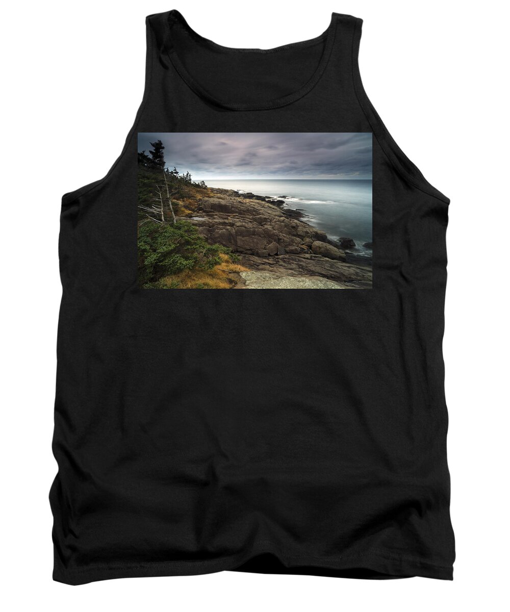 Feb0514 Tank Top featuring the photograph Bay Of Fundy As Dusk Canada #1 by Scott Leslie