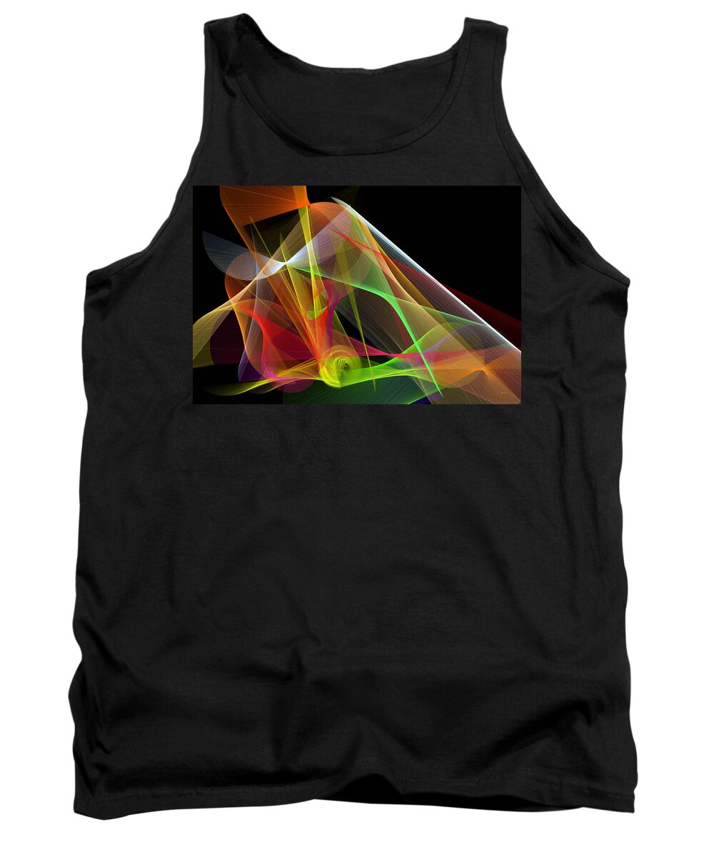 Abstract Art Tank Top featuring the digital art Color Symphony #1 by Rafael Salazar