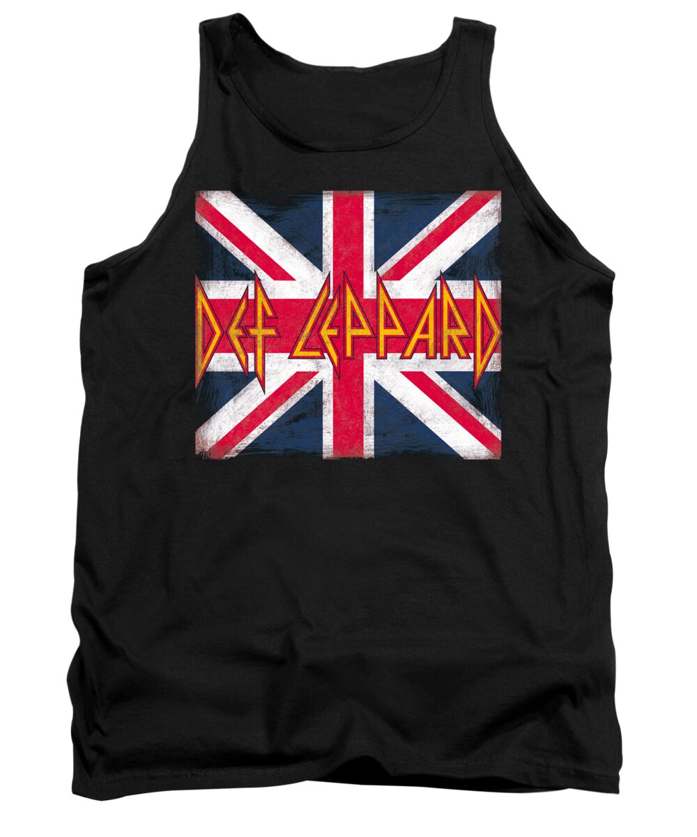  Tank Top featuring the digital art Def Leppard - Union Jack by Brand A